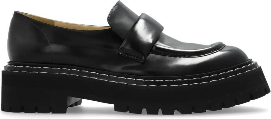 Proenza Schouler Leren loafers Zwart
