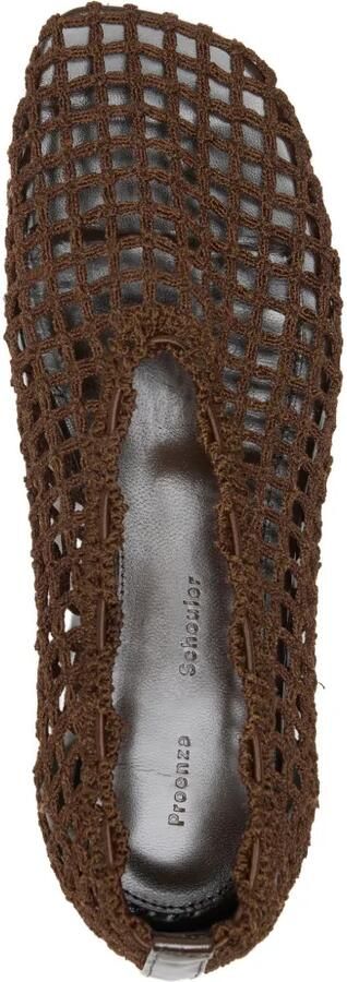 Proenza Schouler Slant gehaakte ballerina's Bruin - Foto 2