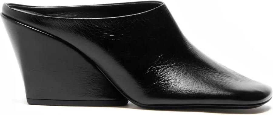 Proenza Schouler Slant leren muiltjes Zwart