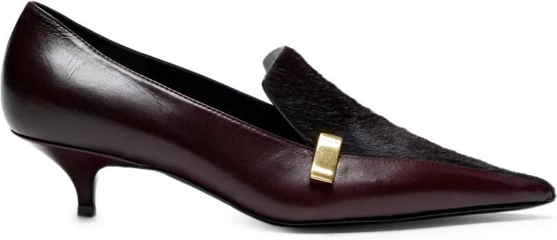 Proenza Schouler Slash loafers in haarkalfsleren combo Rood