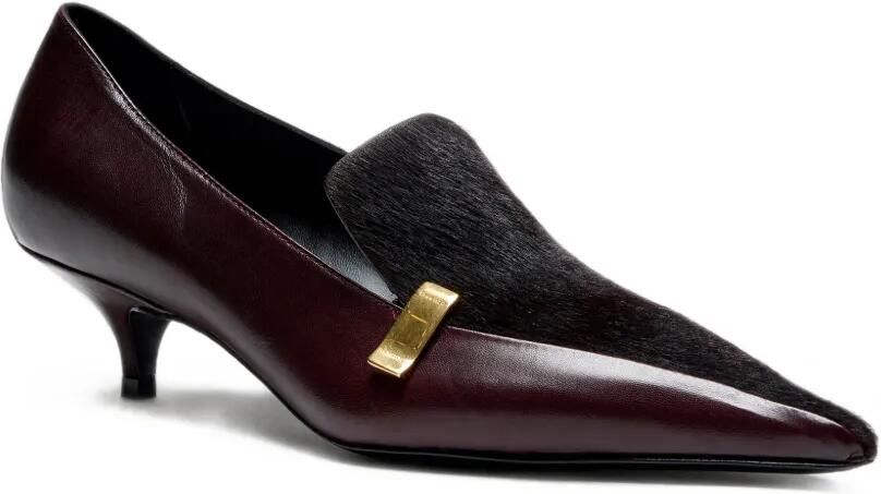 Proenza Schouler Slash loafers in haarkalfsleren combo Rood - Foto 2