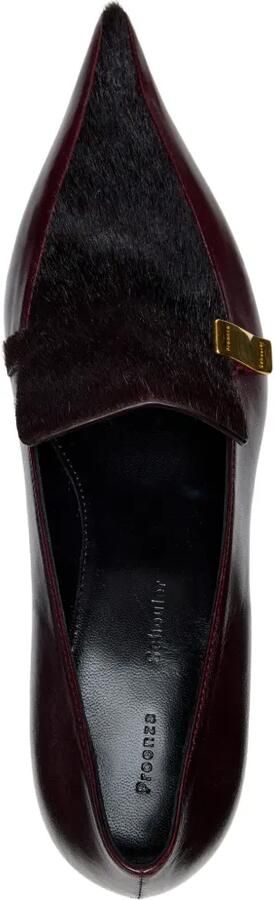 Proenza Schouler Slash loafers in haarkalfsleren combo Rood - Foto 3