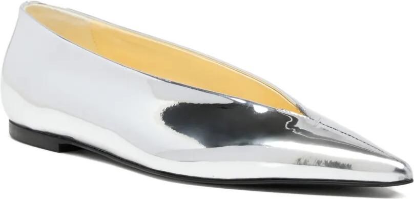 Proenza Schouler Slash pumps met puntige neus Zilver - Foto 3