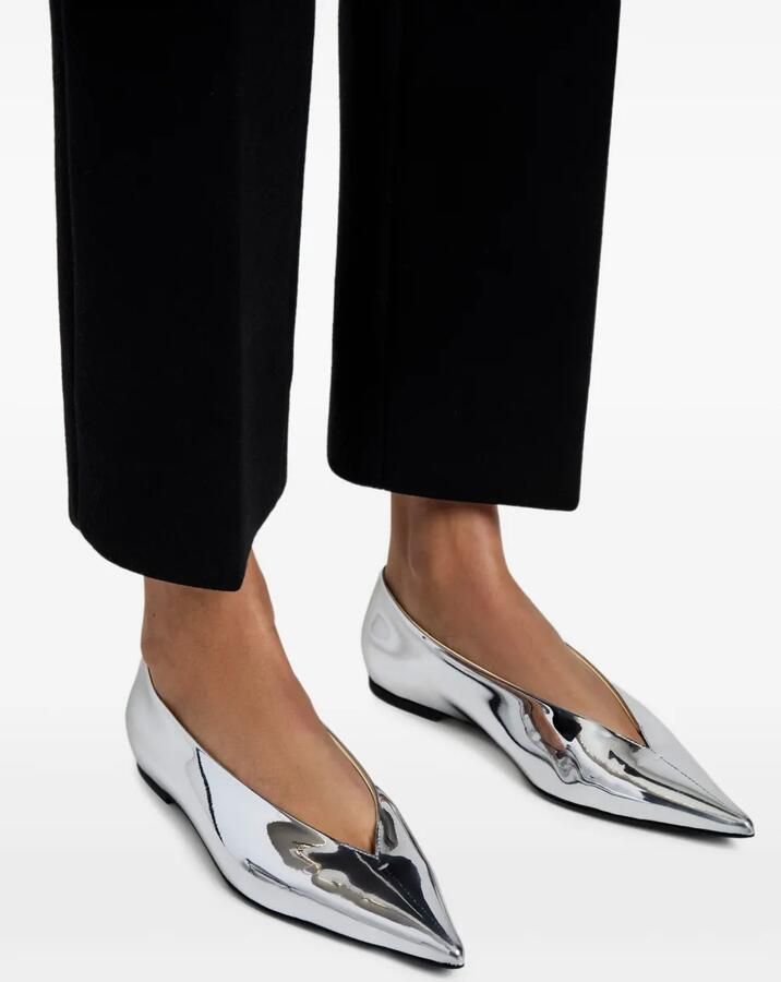 Proenza Schouler Slash pumps met puntige neus Zilver - Foto 2