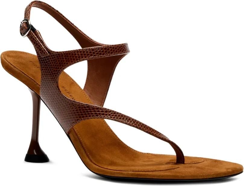 Proenza Schouler Tee 85 sandalen met hagedissen-reliëf Bruin - Foto 3