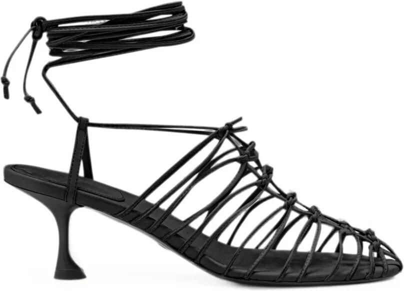 Proenza Schouler Tee Knot nappa sandalen Zwart