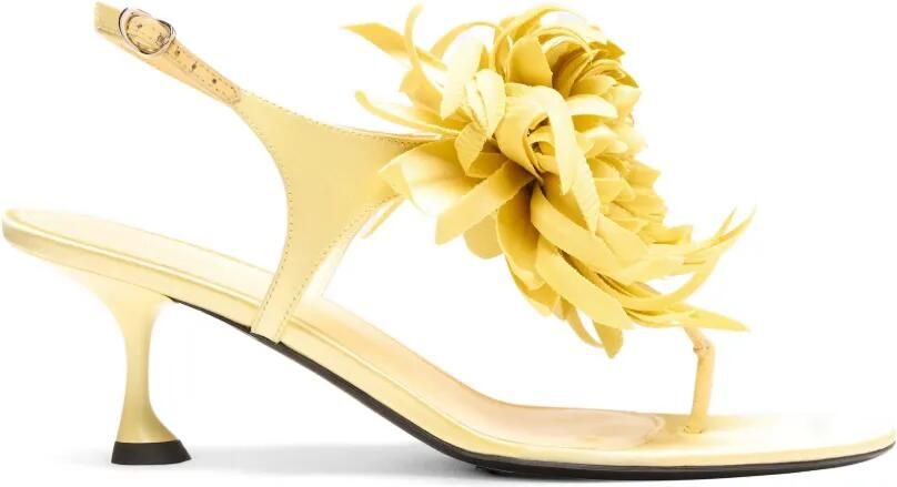 Proenza Schouler Tee sandalen met bloemenapplicatie Geel