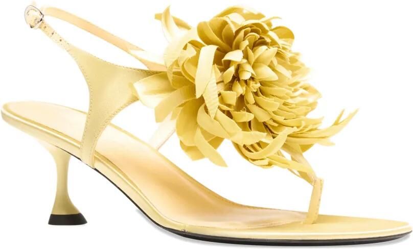 Proenza Schouler Tee sandalen met bloemenapplicatie Geel - Foto 3