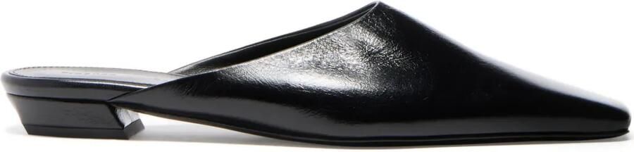 Proenza Schouler Trap leren slippers Zwart
