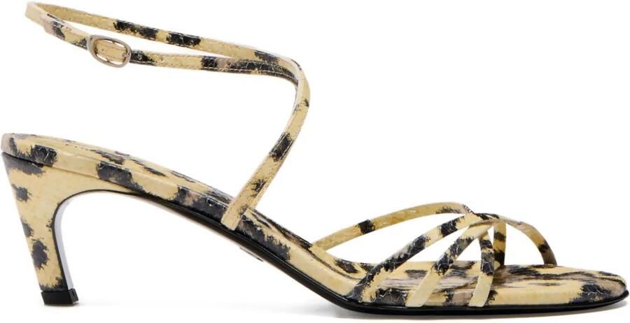 Proenza Schouler Uma sandalen met pythonprint Beige