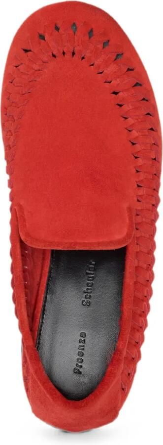 Proenza Schouler Whip loafers van kalfsleer Rood - Foto 3