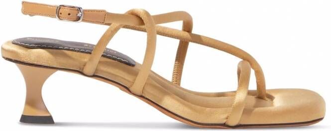 Proenza Schouler Square Strappy sandalen met bandjes Beige