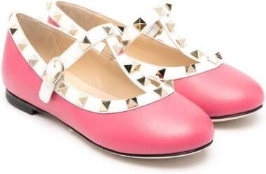 Prosperine Kids Ballerina's met studs Roze