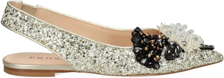 PROSPERINE Platte slingback pumps verfraaid met strik Wit