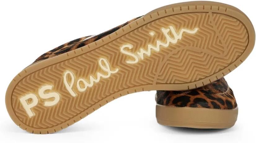 PS Paul Smith Dover gestreepte sneakers met luipaardprint Bruin - Foto 3