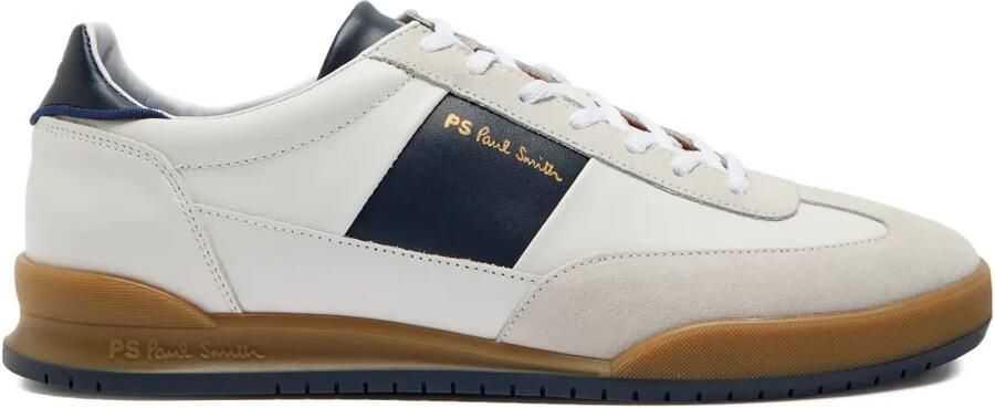 PS Paul Smith 'Dover' leren sneakers met wit en marineblauw vlak