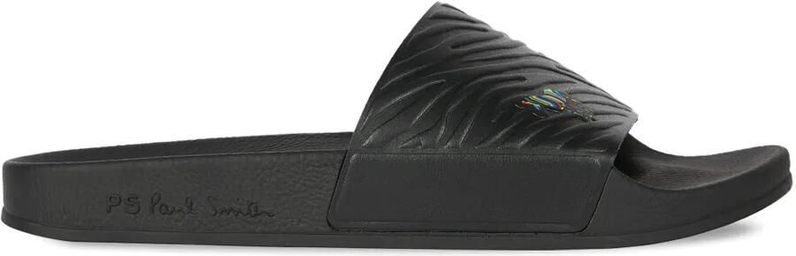 PS Paul Smith Slippers met zebra-reliëf Zwart