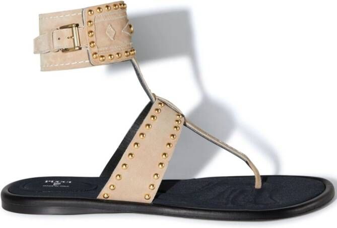 PUCCI Emilia sandalen met studs Bruin