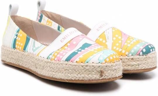 PUCCI Junior Espadrilles met print Wit