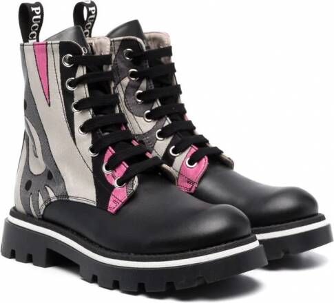 PUCCI Junior Leren laarzen Zwart