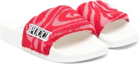PUCCI Junior Slippers met jacquard Rood