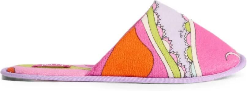 PUCCI Badstof slippers met Orchidee-print Roze