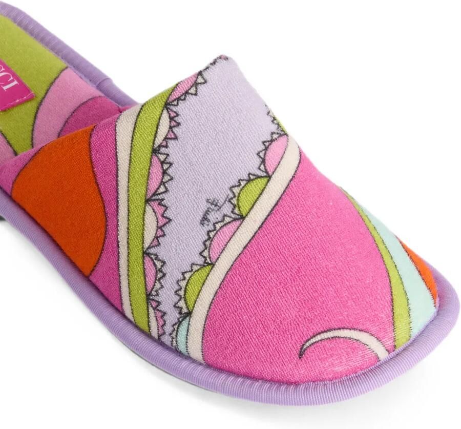 PUCCI Badstof slippers met Orchidee-print Roze - Foto 2