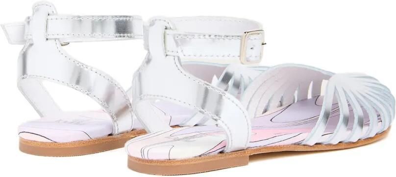 PUCCI Junior Leren ballerina sandalen Zilver - Foto 3