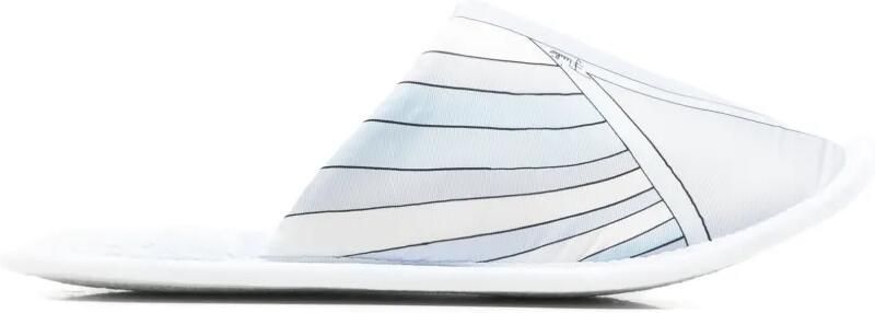 PUCCI Zijden slippers met Marmo-print Blauw