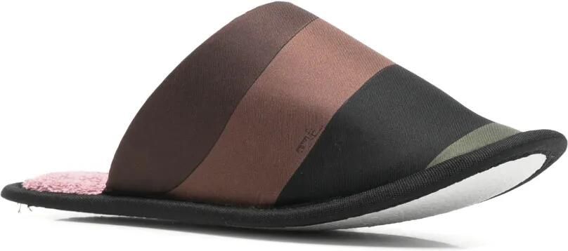 PUCCI Gondola gestreepte slippers Bruin - Foto 3