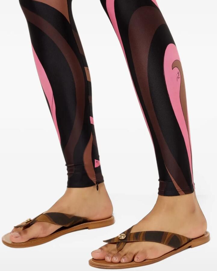 PUCCI suede Labirinto-print flip-flops Bruin - Foto 4