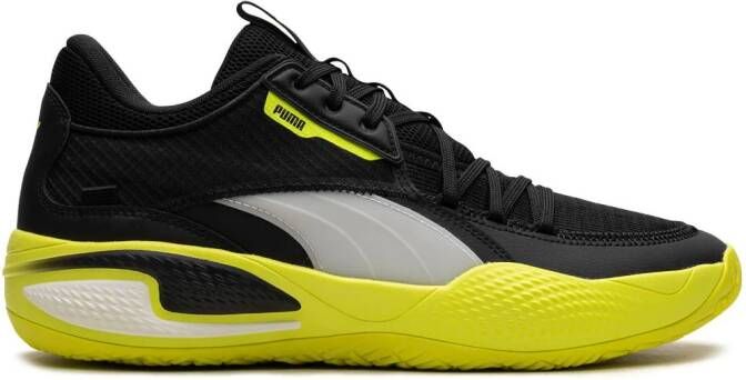 PUMA Court Rider "Black Yellow Alert" sneakers Zwart