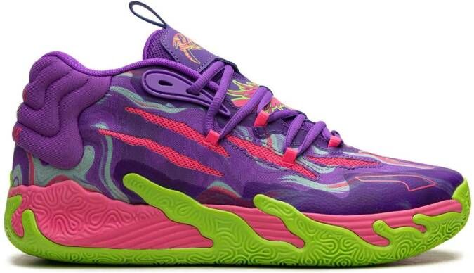 PUMA MB.03 Toxic "Purple Glimmer Green Gecko" sneakers Paars