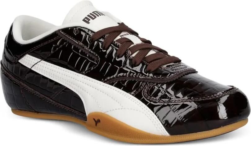 PUMA Bella Mina sneakers met krokodillen-reliëf en gelakte afwerking Bruin - Foto 3