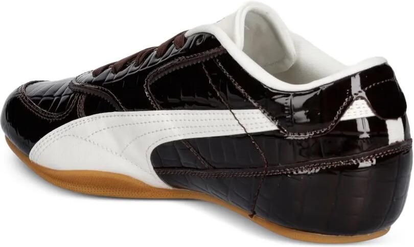 PUMA Bella Mina sneakers met krokodillen-reliëf en gelakte afwerking Bruin - Foto 2