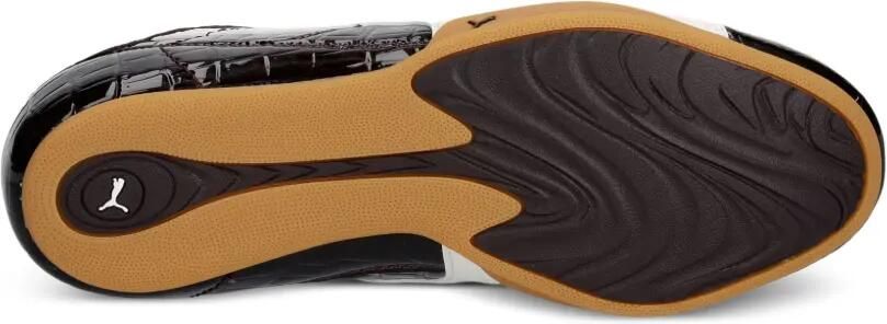 PUMA Bella Mina sneakers met krokodillen-reliëf en gelakte afwerking Bruin - Foto 4