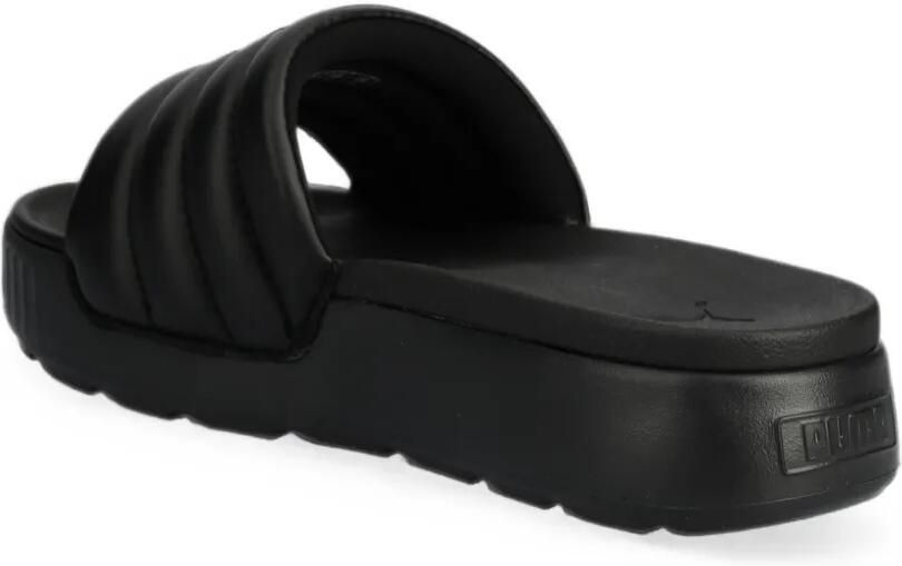 PUMA Karmen Puffy gewatteerde slippers met logo-plakkaat Zwart - Foto 2