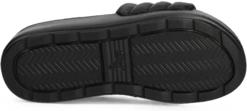 PUMA Karmen Puffy gewatteerde slippers met logo-plakkaat Zwart - Foto 5