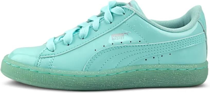 Puma Kids Basket Patent Iced Glit "Blue" sneakers Blauw