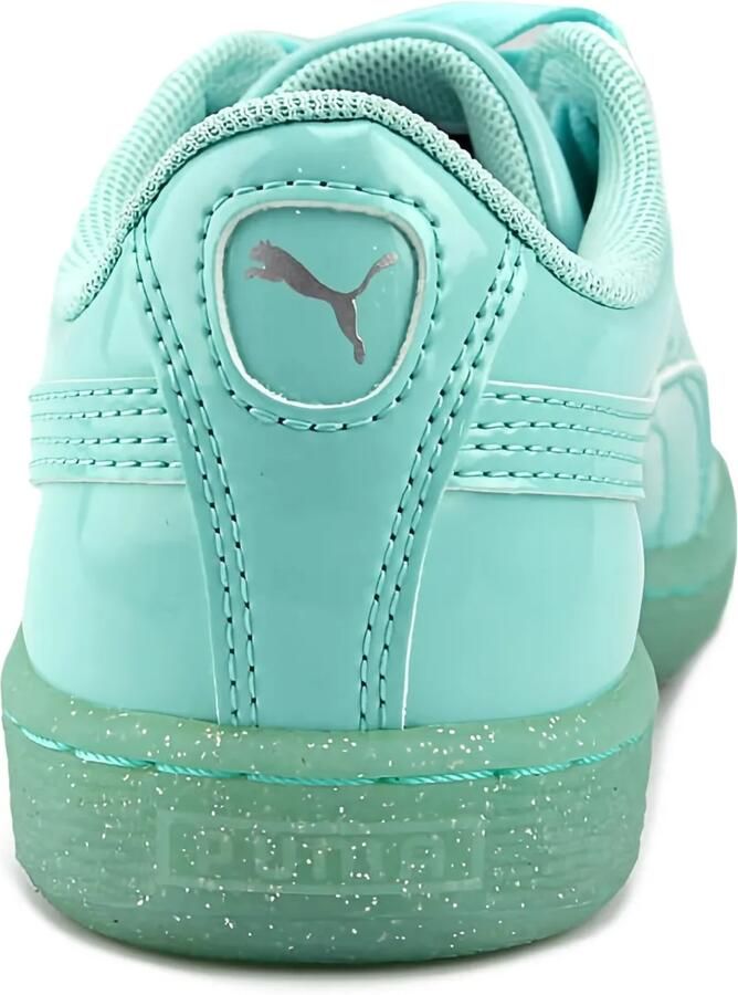 Puma Kids Basket Patent Iced Glit "Blue" sneakers Blauw - Foto 2