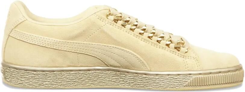 Puma Kids Classic suède sneakers met ketting Beige