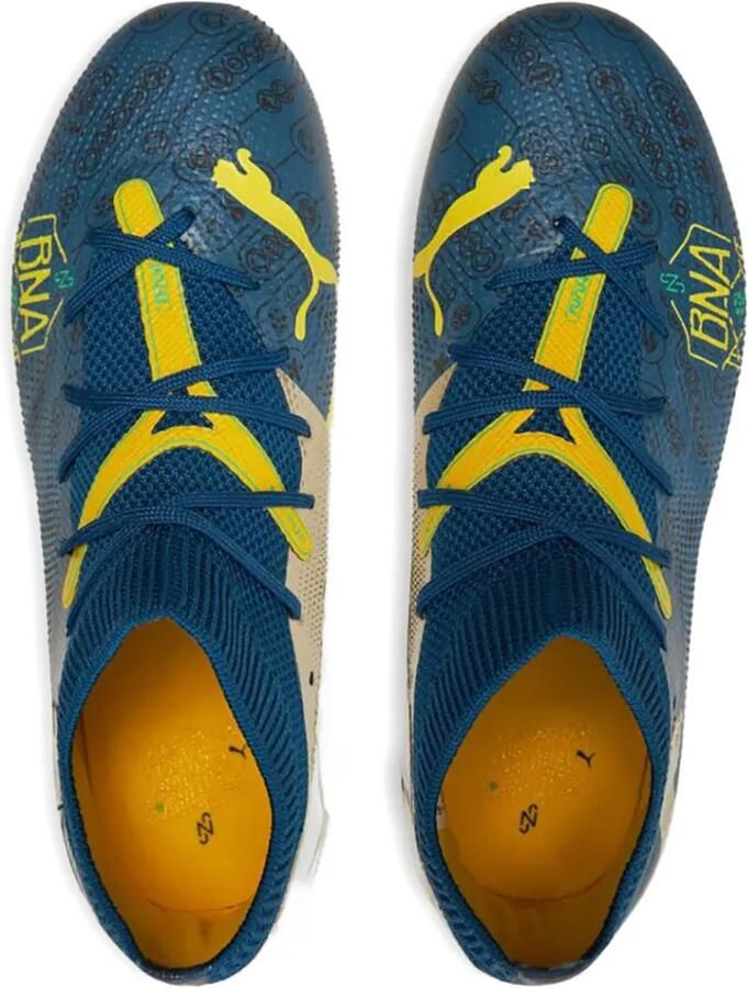 Puma Kids Future 7 Match BNA FG AG Cleats "Marine Blue Yellow" sneakers Blauw - Foto 2