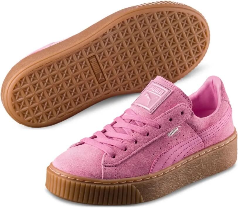 Puma Kids GS "Prism Pink" suède sneakers met plateauzool Roze - Foto 2