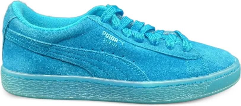 Puma Kids Iced Fluo "Atomic Blue" suède sneakers Blauw