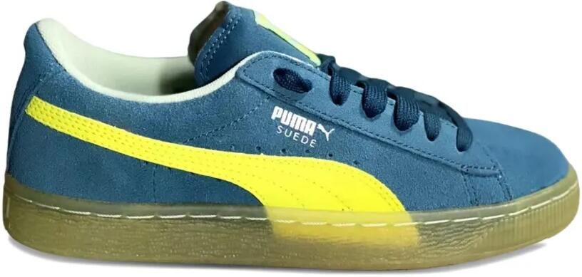 Puma Kids LFS "Blue Coral Safety Yellow" sneakers Blauw