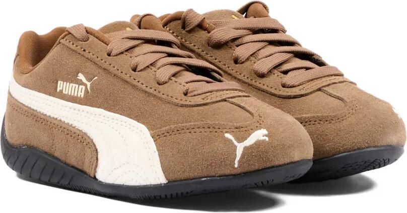 Puma Kids Low-top leren sneakers Bruin