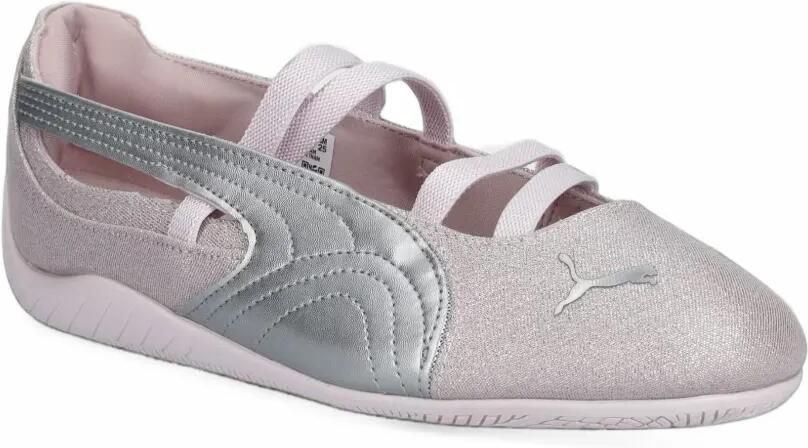Puma Kids Speedcat Ballet glitter-effect logo-patch ballet flats Roze