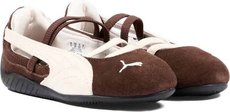 Puma Kids Suède ballerina's met bandje Bruin