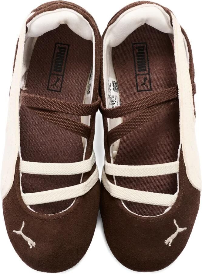 Puma Kids Suède ballerina's met bandje Bruin - Foto 4