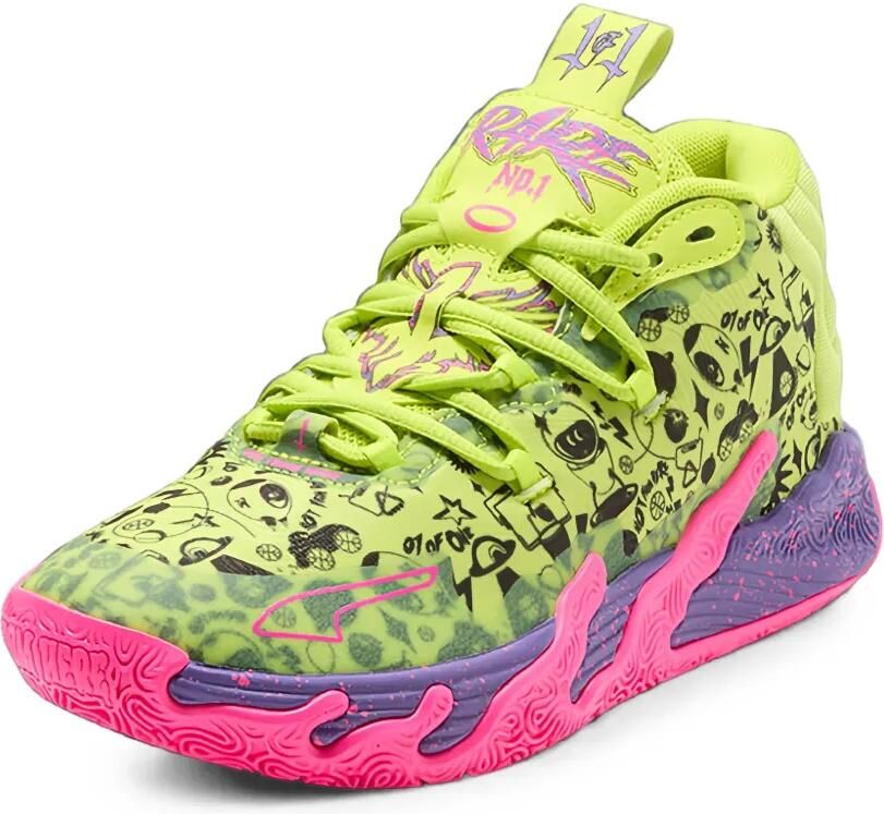 Puma Kids x LaMelo Ball MB.03 GS low-top basketbalsneakers Geel
